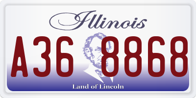 IL license plate A368868