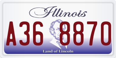IL license plate A368870