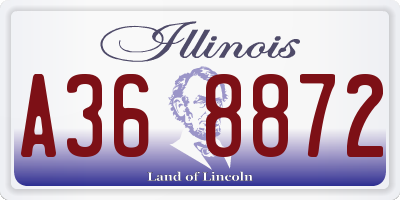 IL license plate A368872