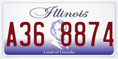 IL license plate A368874