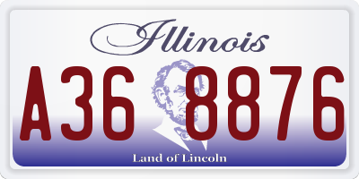 IL license plate A368876