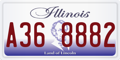 IL license plate A368882