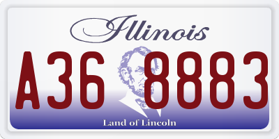 IL license plate A368883