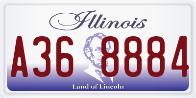 IL license plate A368884