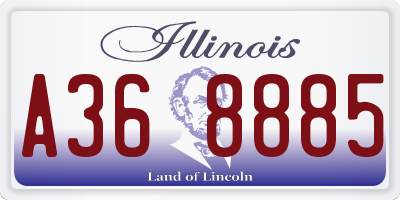 IL license plate A368885