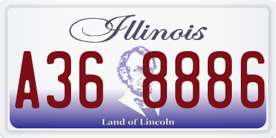 IL license plate A368886