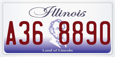 IL license plate A368890