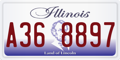 IL license plate A368897