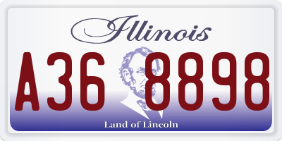 IL license plate A368898