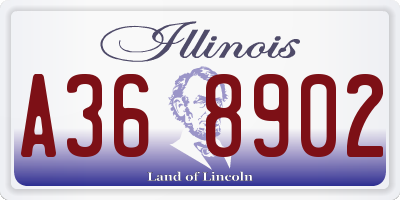 IL license plate A368902