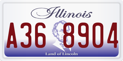 IL license plate A368904