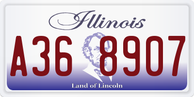 IL license plate A368907