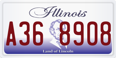 IL license plate A368908