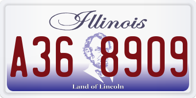 IL license plate A368909
