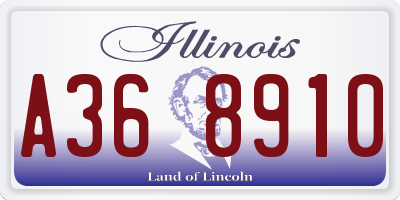 IL license plate A368910