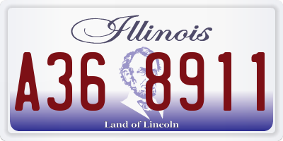 IL license plate A368911