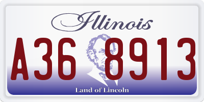 IL license plate A368913