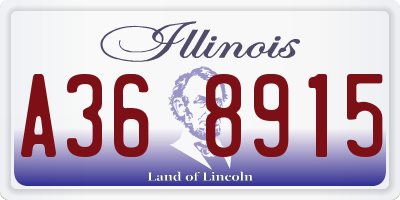 IL license plate A368915
