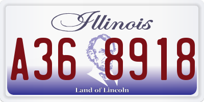 IL license plate A368918