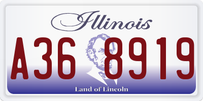 IL license plate A368919