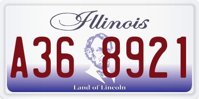 IL license plate A368921