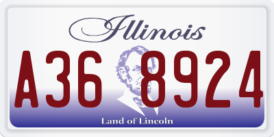IL license plate A368924