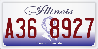 IL license plate A368927