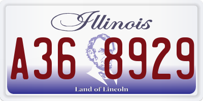 IL license plate A368929