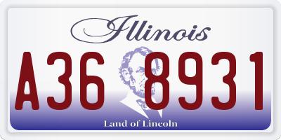IL license plate A368931