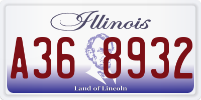 IL license plate A368932