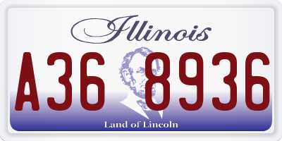 IL license plate A368936