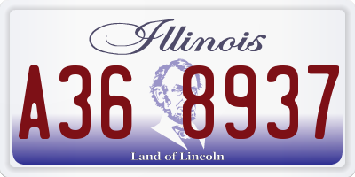 IL license plate A368937