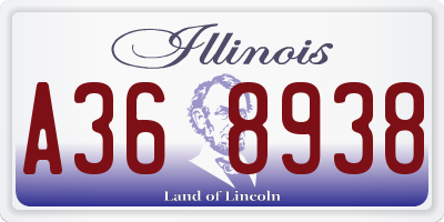 IL license plate A368938
