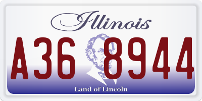 IL license plate A368944
