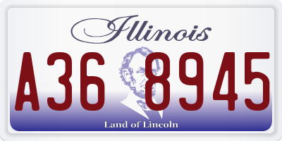 IL license plate A368945
