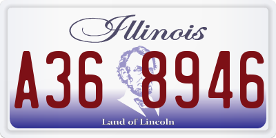 IL license plate A368946