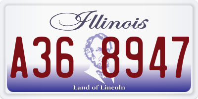 IL license plate A368947