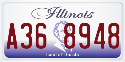 IL license plate A368948