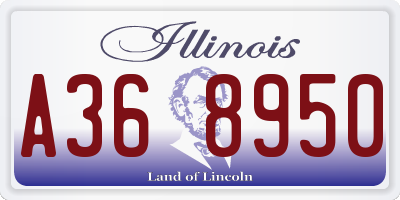 IL license plate A368950
