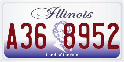 IL license plate A368952