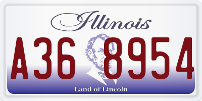 IL license plate A368954