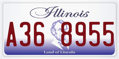 IL license plate A368955