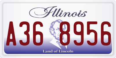 IL license plate A368956