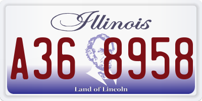 IL license plate A368958