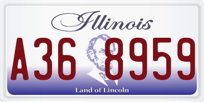 IL license plate A368959