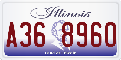 IL license plate A368960