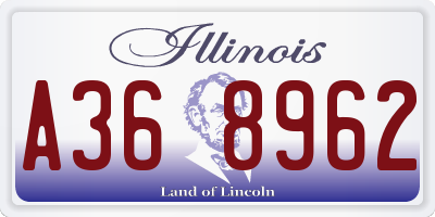 IL license plate A368962