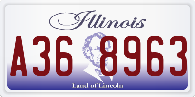 IL license plate A368963