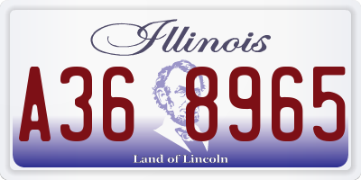 IL license plate A368965