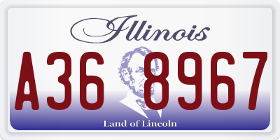 IL license plate A368967